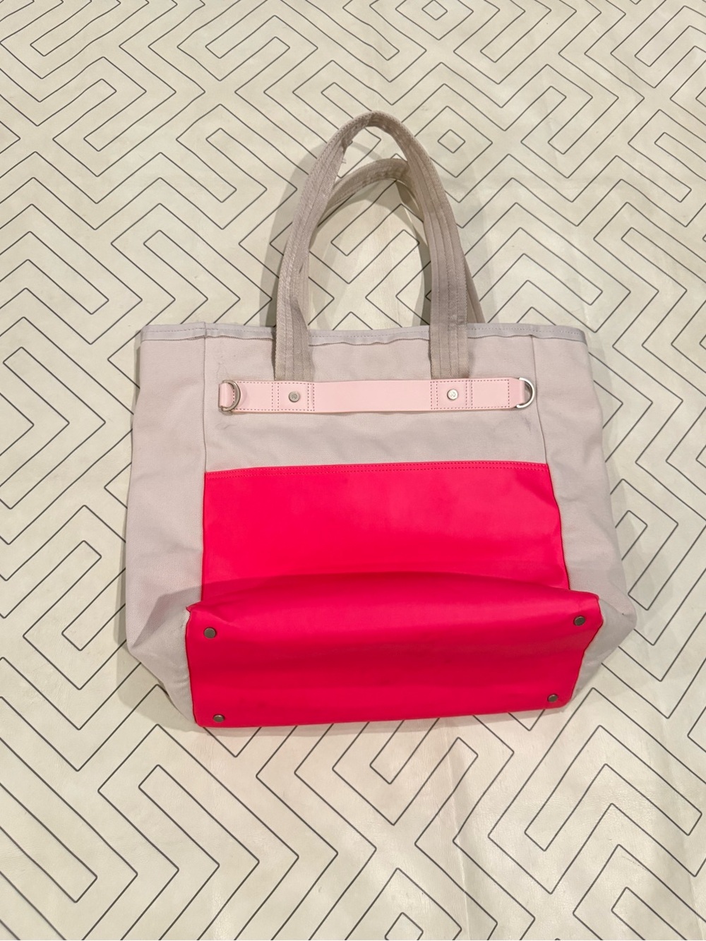 Lululemon Pink and Beige Tote Bag